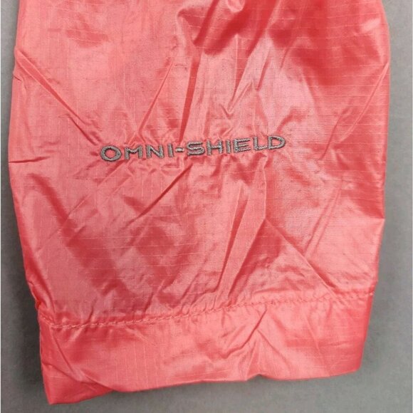 Columbia Womens Full Zip PFG Windbreaker Omni-Shield Jacket Cowl Neck Sz M Pink - Picture 13 of 16